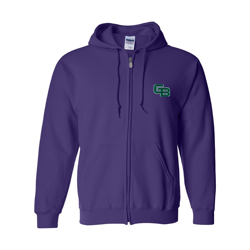 Men's Wisconsin Green Bay Phoenix Gildan  Heavy Blend Full Zip Hooded Sweatshirt